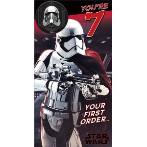 Поздравительная открытка Star Wars The Last Jedi 7 со значком